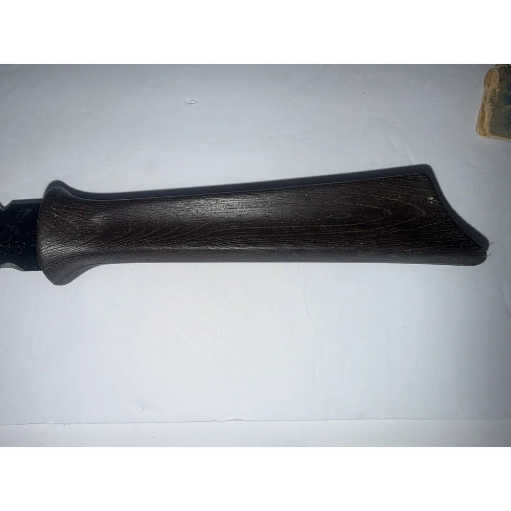 Vintage Quikut Serrated Knife Stainless Steel Black Plastic Handle